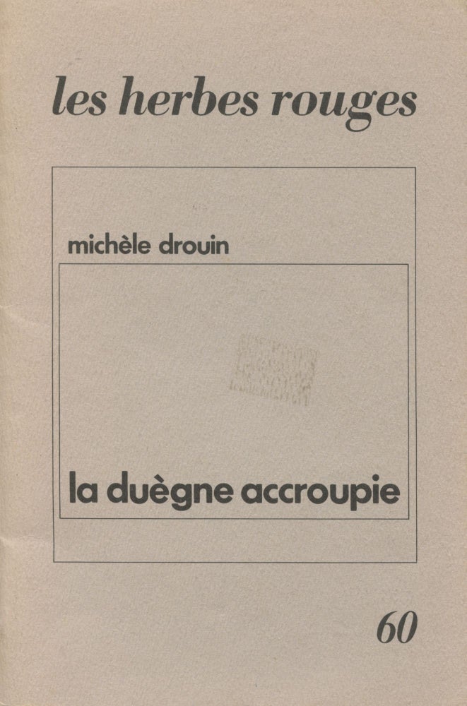 Item #977 La Duegne Accroupie. Michele Drouin.