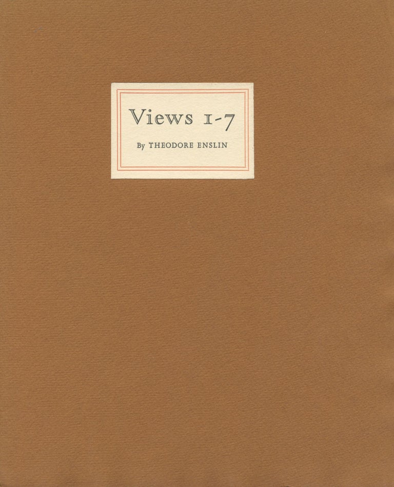 Item #1436 Views 1-7 (Maya Quarto Nine). Theodore Enslin, Ted.