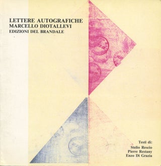 Item #3353 Lettere Auografiche (Self-Written Letters). Marcello Diotallevi
