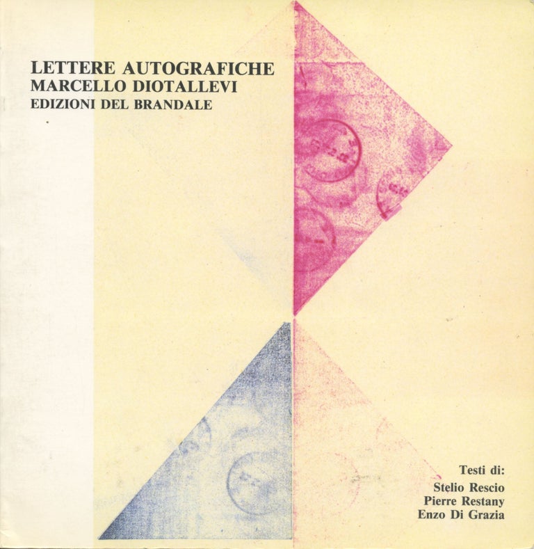 Item #3353 Lettere Auografiche (Self-Written Letters). Marcello Diotallevi.