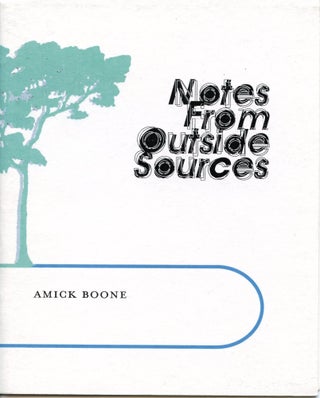 Item #3556 Notes from Outside Sources. Amick Boone