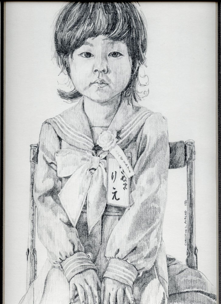 Item #3715 Untitled (Seated Japanese girl). Christine S. Alberg.