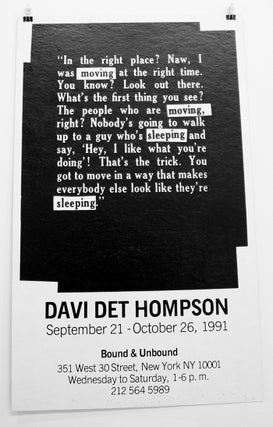 Item #3722 Davi Det Hompson: September 21 - October 26, 1991. Davi Det Hompson