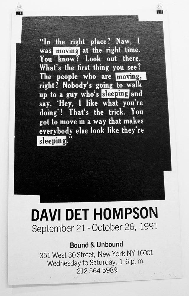 Item #3722 Davi Det Hompson: September 21 - October 26, 1991. Davi Det Hompson.