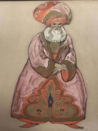 Item #4157 Untitled painting (mage or pasha). Willy Pogany
