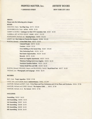 Catalogue, October 1977