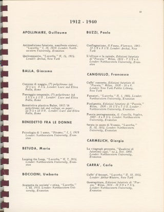 Italian Visual Poetry 1912–1972