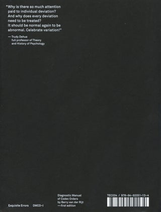Exquisite Errors: Diagnostic Manual of Codec Orders (DMCO–I)