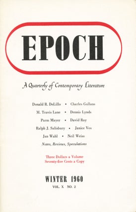 Item #4686 “The River Jordan” in Epoch, Vol. X, No. 2 (Winter 1960). Donald R. DeLillo