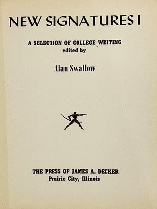 Item #4688 “The Barber” in New Signatures I: A Selection of College Writing. Flannery...