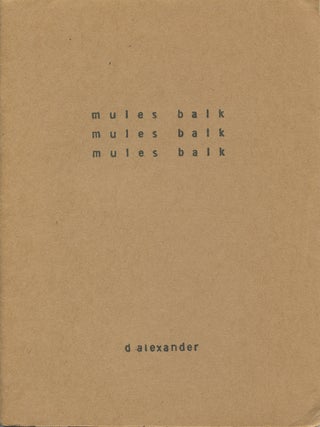 Item #595 Mules Balk. D. Alexander