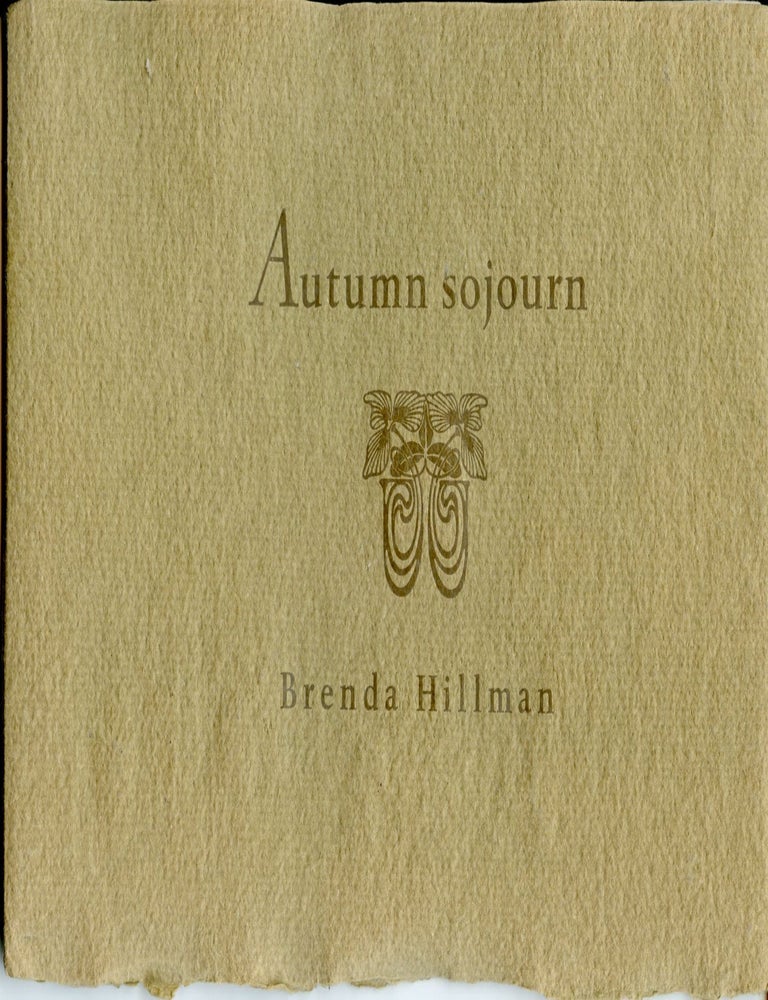 Item #6023 Autumn Sojourn. Brenda Hillman.